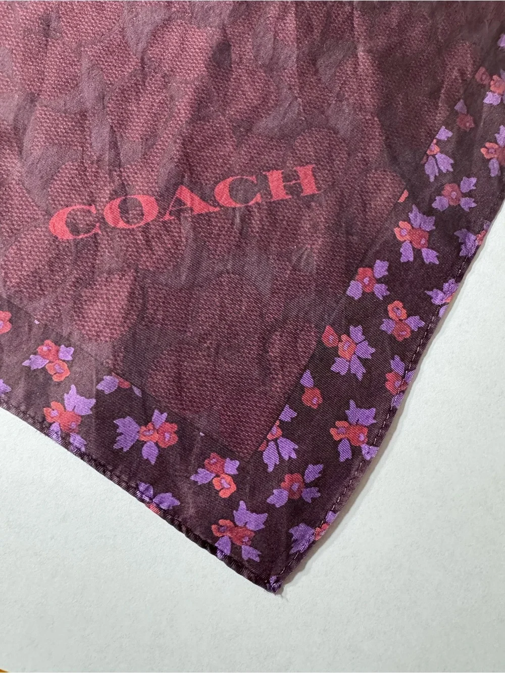 VERY RARE COACH SIGNATURE LUCKY STAR PATCHWORK SILK SQUARE XLARGE SCARF